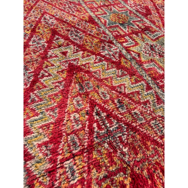 Vintage Boujad Berber Rug with Geometric Tribal Masterpiece, 1990s For Sale - Image 9 of 11