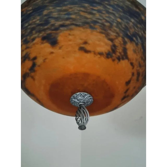 French Art Deco Hanging Lamp For Sale - Image 3 of 12