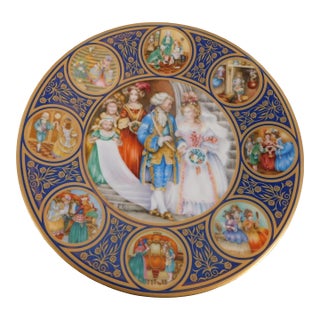 1940s Porcelaine Franklin Plate For Sale