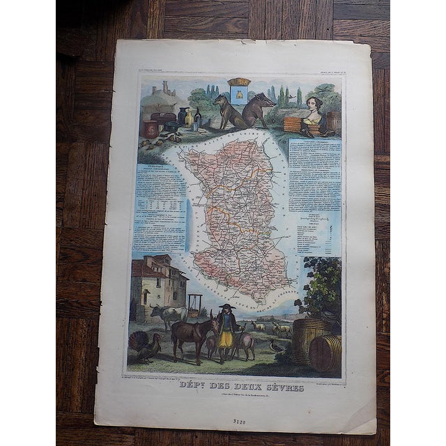 Realism Authentic Antique 19th C. Maps-Provinces of France-Engravings-Imperial Folio-Set of 6 For Sale - Image 3 of 7