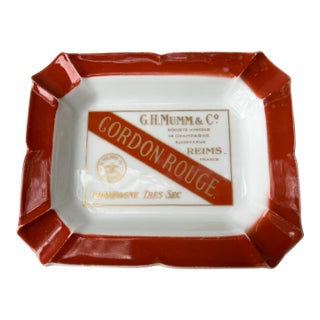Vintage Porcelain French Gordon Rouge Champagne Catchall Ashtray For Sale