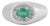 Emerald & Diamond Halo Statement Cocktail Ring in Sterling Silver, Size 8 For Sale