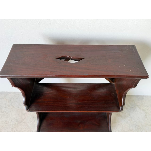 Antique Italian Dark Mahogany Library Step Stool For Sale In Miami - Image 6 of 12