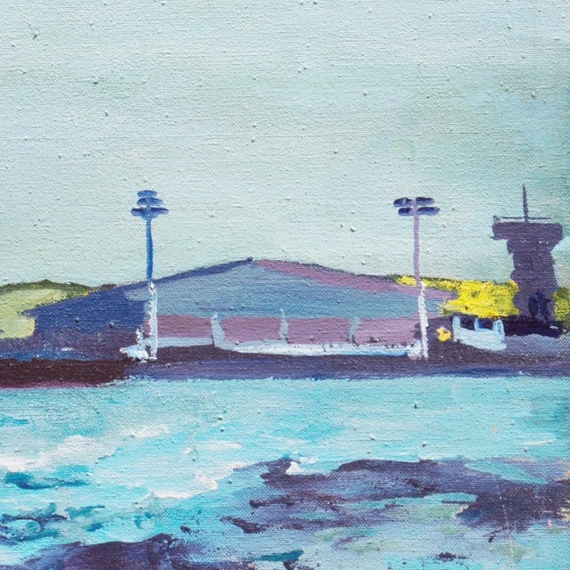 American 'Oakland Estuary' by Gren Hayes, Bay Area Woman Artist, San Francisco Museum of Modern Art For Sale - Image 3 of 8