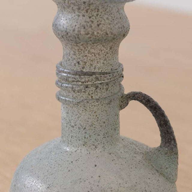 Green 1960s Petite Italian Scavo Bud Vase For Sale - Image 8 of 9