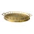 Vintage Faux Bamboo Brass Oval Tray For Sale