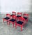 Mid-Century Modern Design Red Dining Chair Set, Belgium, 1960s, Set of 6 For Sale - Image 6 of 18