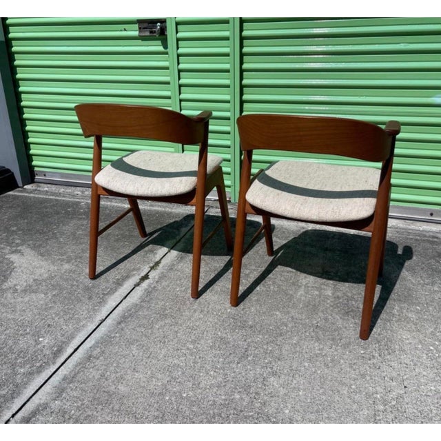 Kai Kristiansen for Korup Stolefabrik, Denmark, Model 32 Teak Chairs, a Pair For Sale - Image 9 of 12
