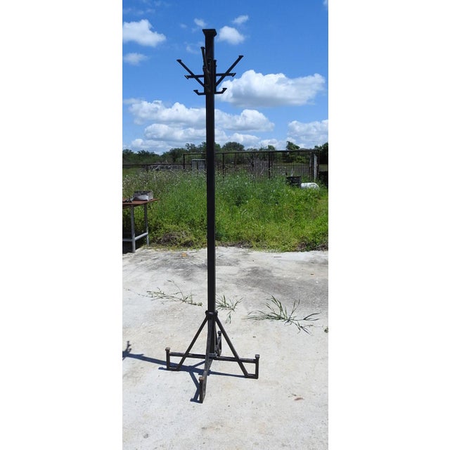 Vintage Black Iron Coat Rack Chairish