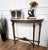 Rococo Mid-Century Italian Demi Lune Wall Console Table in Gilt Wood with Marble Top, 1950s For Sale - Image 3 of 10