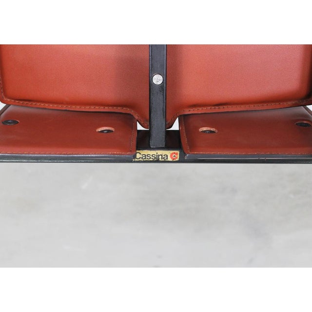 121 Chairs in Wood and Leather by Tobia & Afra Scarpa for Cassina, 1970s, Set of 8 For Sale - Image 12 of 14