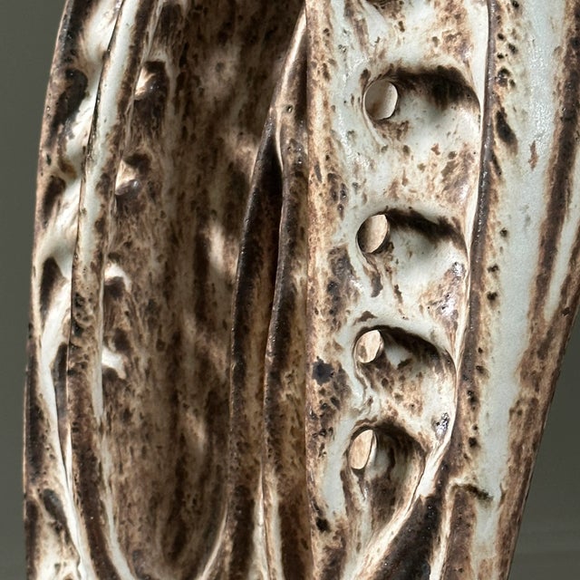 Ceramic Vintage Monumental Postmodern Biomorphic Drip Glaze Ceramic Sculpture For Sale - Image 7 of 12