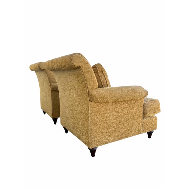 Late 20th Century Baker Furniture Contemporary Lounge Chairs - A Pair For Sale - Image 5 of 8