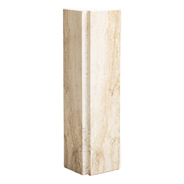Post Modern Travertine Pedestal For Sale