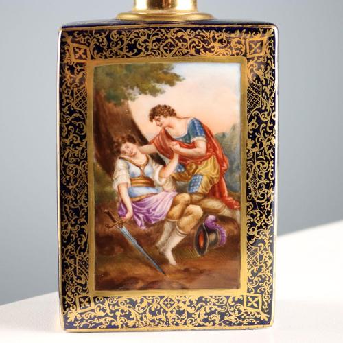 Porcelain Bottle with Paintings of Mythological Scenes For Sale - Image 3 of 13
