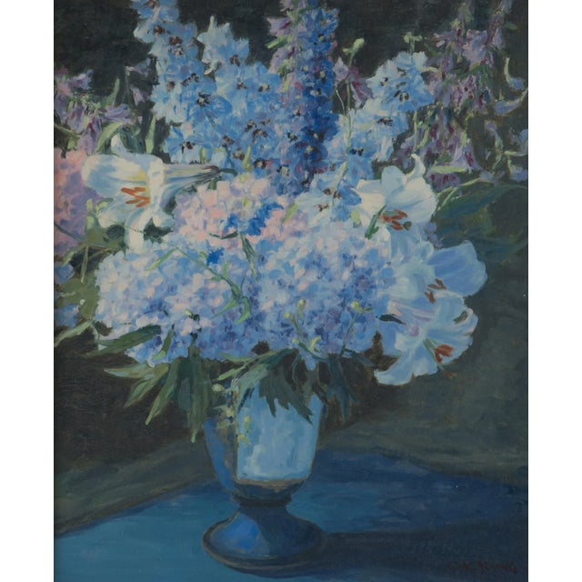 Impressionist 1920 Original Impressionism Oil Painting on Canvas by Charles Jacob Young For Sale - Image 3 of 9