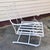 Metal Vintage 1960s White Wrought Iron Cantilever Lounge Chair For Sale - Image 7 of 10