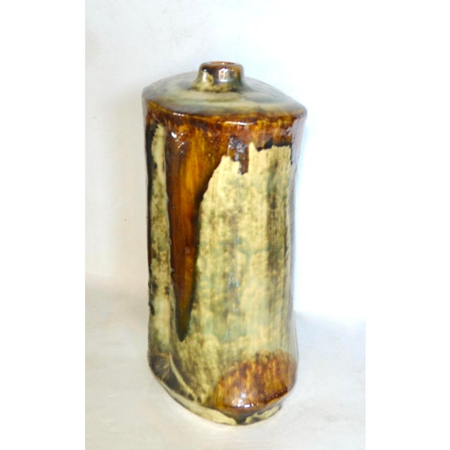 1960s Large Zsolnay Brutalist Pirogranite Ceramic Vase 1960s Rare For Sale - Image 5 of 7