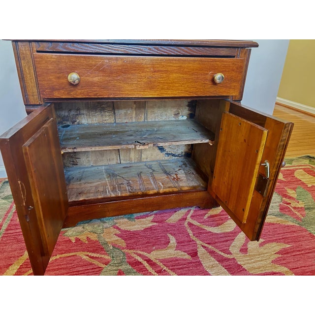 Antique Wash Stand With Backsplash For Sale In Detroit - Image 6 of 7