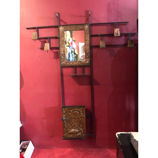 1950s 1950s Hall Tree Coat Hat Rack Brutalist Mid Century For Sale - Image 5 of 12