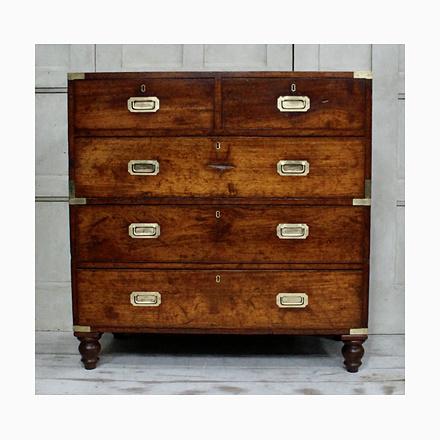 Antique Campaign Teak Chest from S.W Silver & Co, 1860s For Sale - Image 14 of 14