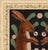 Atelier Aria Lumae Arts and Crafts Symmetrical Hares Folklore Fine Art Gallery Board Print With Integrated Floral Border Design 18 X 18 For Sale - Image 4 of 17