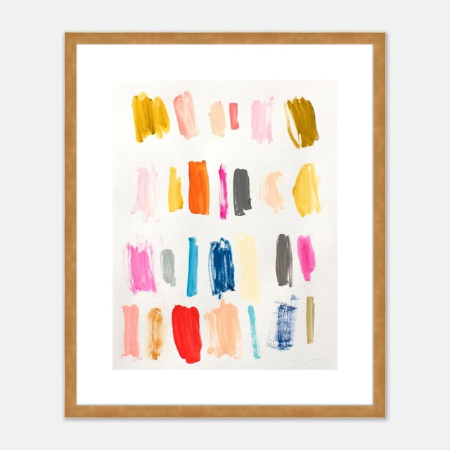 Contemporary Color Instinct No. 1 by Lesley Grainger in Gold Frame, XS Art Print For Sale - Image 3 of 3