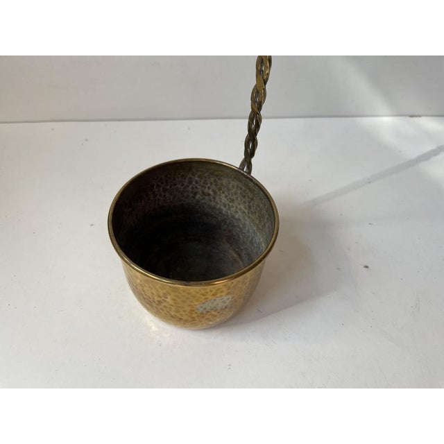 Metal Art Deco Wall Hung Brass Planter from Cawa Denmark, 1930s For Sale - Image 7 of 11