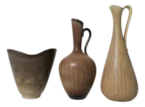 Swedish Ceramic Vessels by Gunnar Nylund for Rörstrand, 1950s, Set of 3