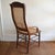 Wood Antique Cane and Carved Wood Arm Side Chair With Rose Detail For Sale - Image 7 of 7