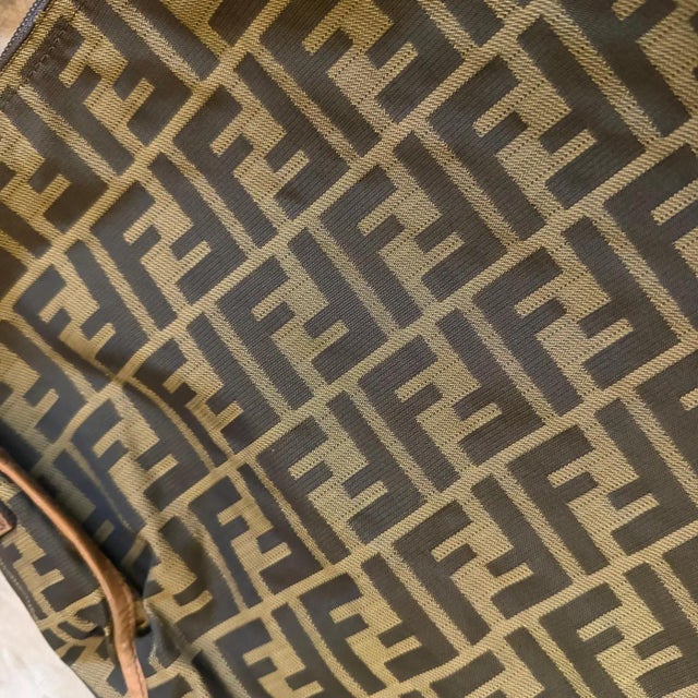 A Iconic 1980s Zucca Monogram Canvas Messenger Bag by Fendi For Sale - Image 15 of 16