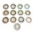 Vintage Lenox Colonial Christmas Wreath Plates Complete Set of 13, 1981–1993. All With Lenox Boxes, Some With Outer Boxes Also For Sale