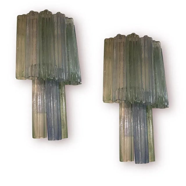 Large Murano Glass Tronchi Sconces, 1970s, Set of 2 For Sale - Image 12 of 12