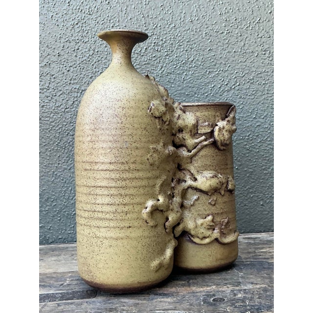 Vintage Original Studio Pottery Vase For Sale - Image 9 of 12