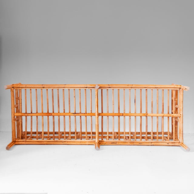 Italian Riviera Modern Bamboo and Rattan Sofa in the style of Vivai del Sud Style, 1970s For Sale - Image 6 of 18