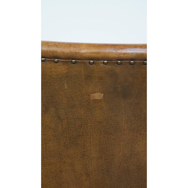 Art Deco Club Chair in Sheep Leather For Sale - Image 13 of 15