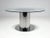Type 'Cidonio' ​​round glass and mirror table Date 1969 Style Space Age Origin Italy Materials Glass, mirror, chromed...
