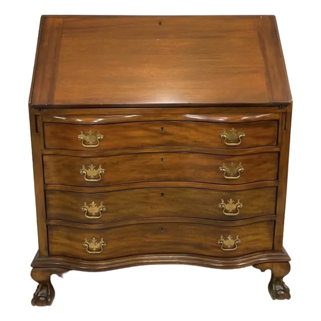 1940s Baker Drop Leaf Secretary Desk For Sale