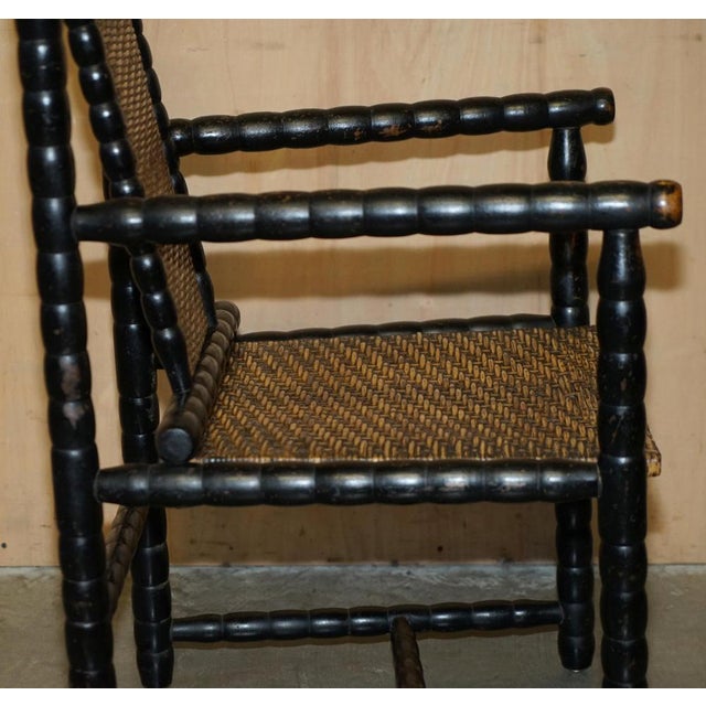 Art Noveau Ebonished Maplewood Armchair by Josef Zotti for Poltrona, 1911 For Sale - Image 15 of 18