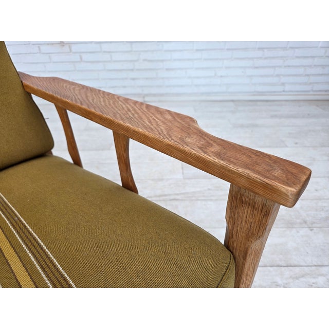 Green Vintage Danish Three-Seater Sofa in Furniture Wool, 1970s For Sale - Image 8 of 18