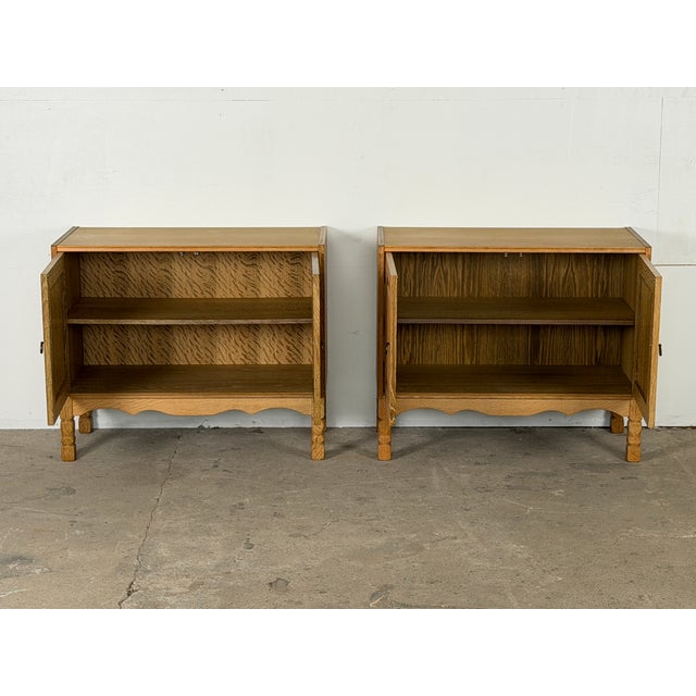 Mid-Century Modern Mid-Century Danish Oak Cabinets by Henning Kjaernulf, 1960s, Set of 2 For Sale - Image 3 of 8