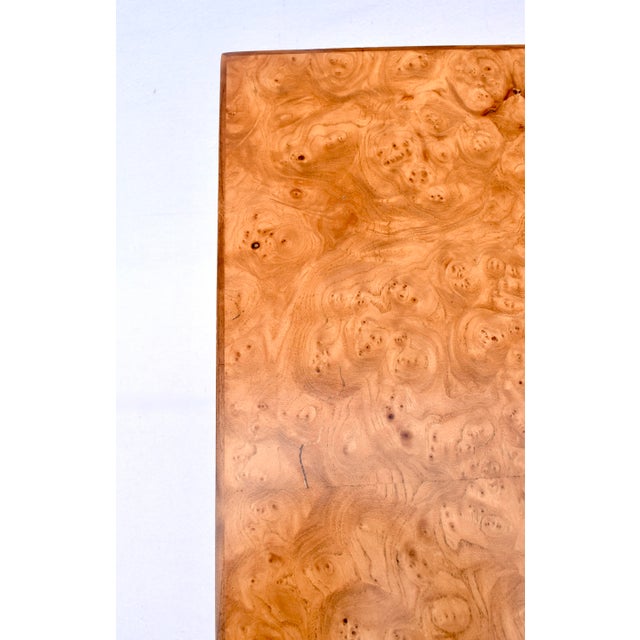 Milo Baughman for Directional American Mid-Century Ash Burl Game Table For Sale - Image 11 of 16