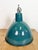 Industrial Petrol Enamel Factory Pendant Lamp, 1960s For Sale - Image 15 of 17
