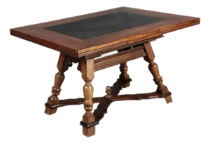 Antique Extendable Slate Table in Walnut, 1930