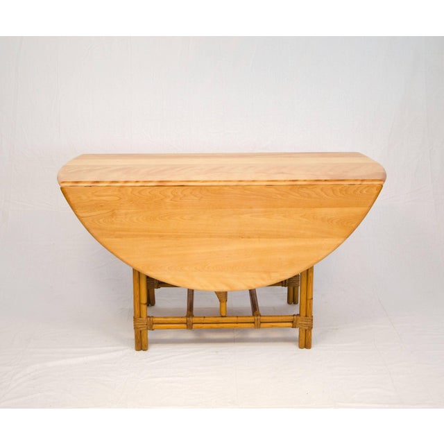 Heywood Wakefield Drop Leaf Round Table Ashcraft Line Chairish