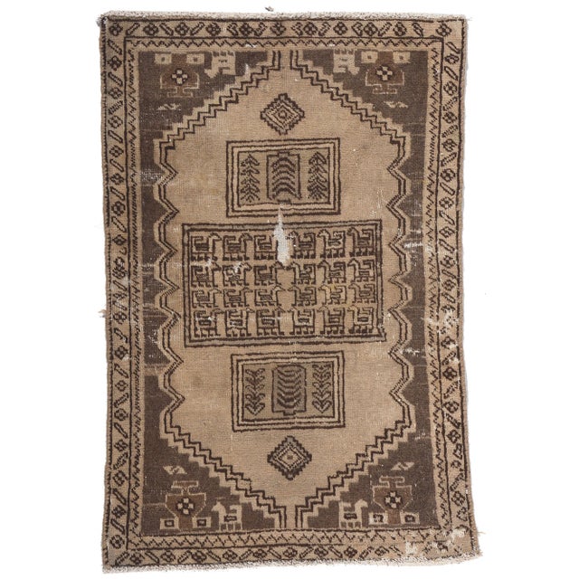 Antique Worn Persian Hamadan Rug - 02'00 X 03'00 For Sale - Image 10 of 10