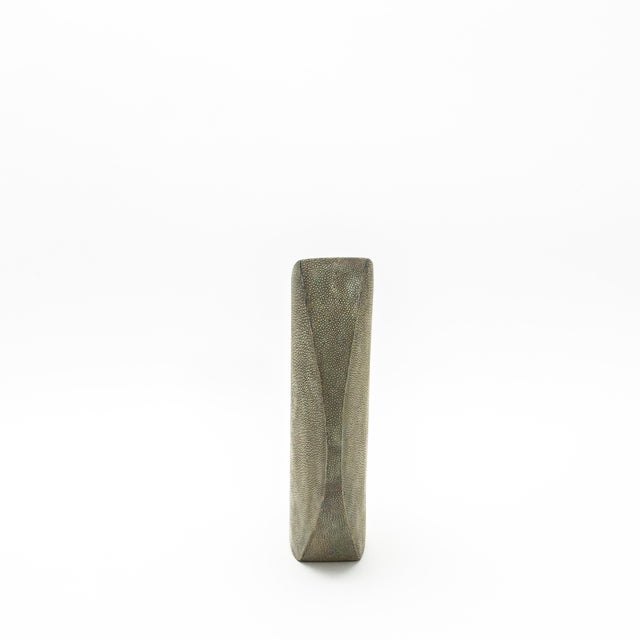 R & Y Augousti Shagreen Vase by R&y Augousti For Sale - Image 4 of 8