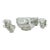 Glass Punch Bowl Set With Etched Grape Motif, 12 PCS For Sale