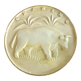 Art Deco Cattle Plaque For Sale