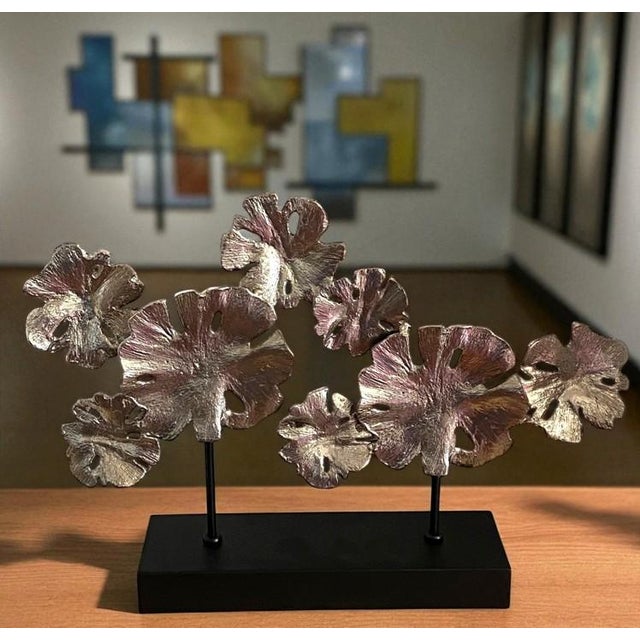 Uttermost Contemporary Lotus Sculpture 26” X 18” Statement Piece Modern Décor (Model #17867) For Sale - Image 9 of 18